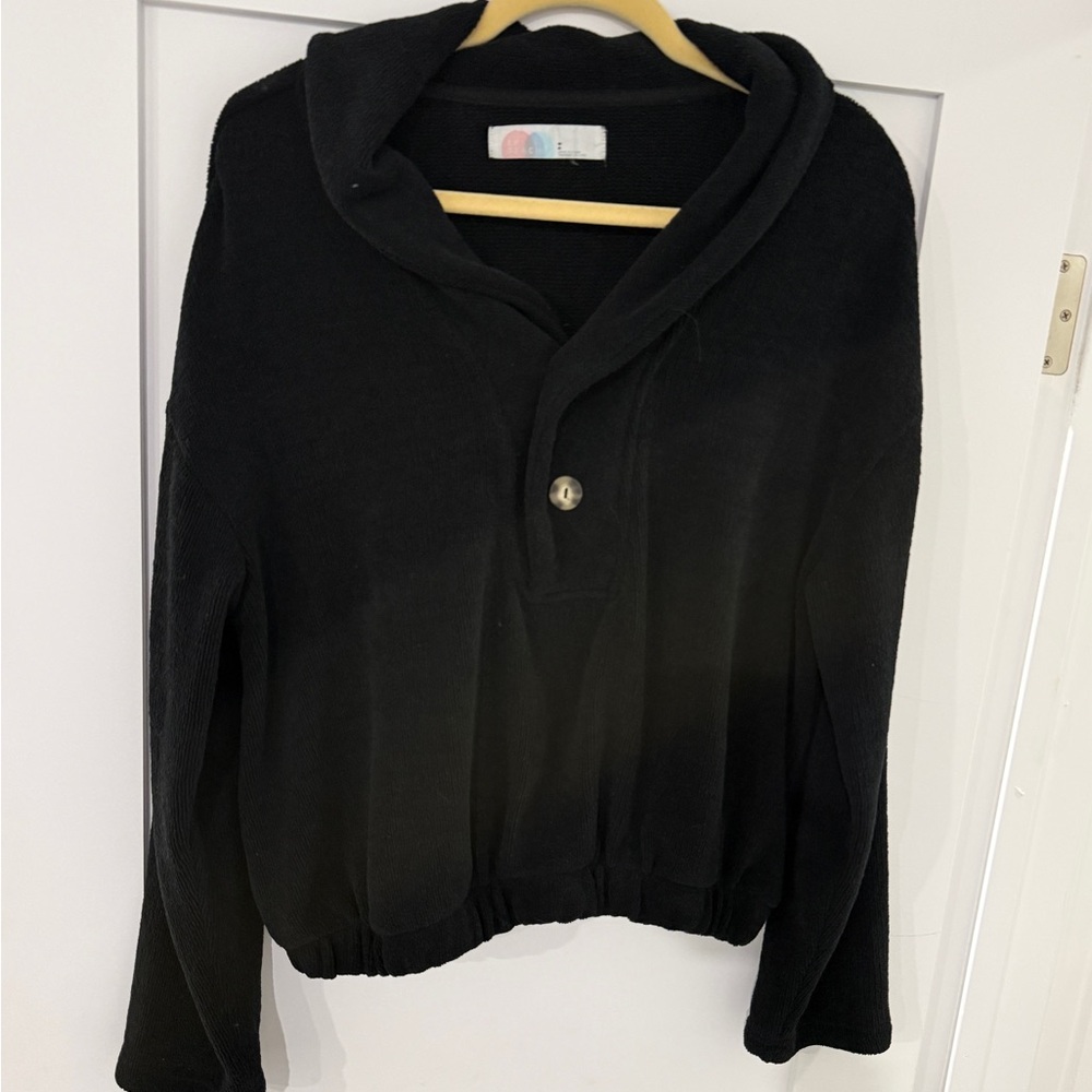 Free People Beach Shawl Collar Top